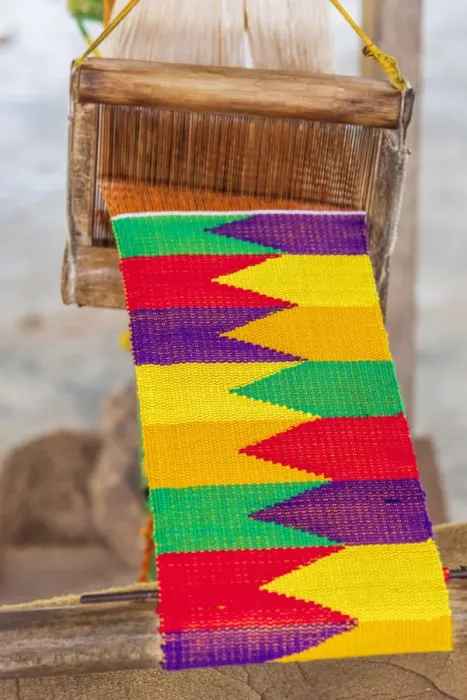 Framed Print : Africa, Ghana, Volta Region. In the Kente weavers village Framed Print : Africa, Ghana, Volta Region. In the Kente weavers village