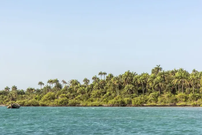 Framed Print : Africa, Guinea Bissau. Bijagos Islands. A beach on Rubane Island Framed Print : Africa, Guinea Bissau. Bijagos Islands. A beach on Rubane Island