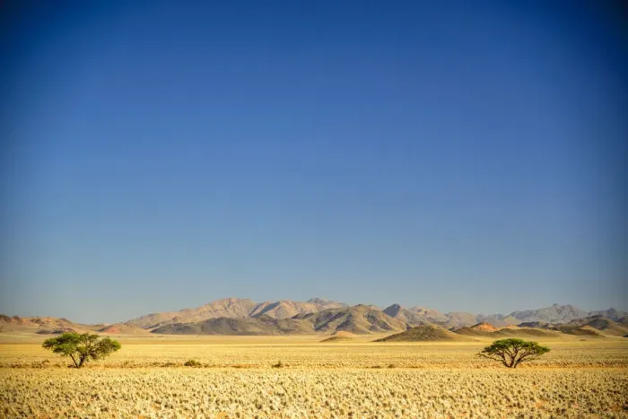Framed Print : Africa, Namibia. a dry landscape near the Tiras Mountains
