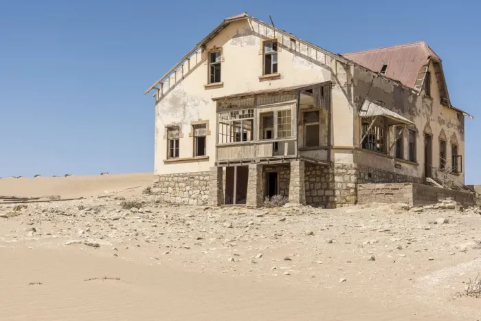 Framed Print : Africa, Namibia, Kolmanskop. one of the abandoned buildings Framed Print : Africa, Namibia, Kolmanskop. one of the abandoned buildings