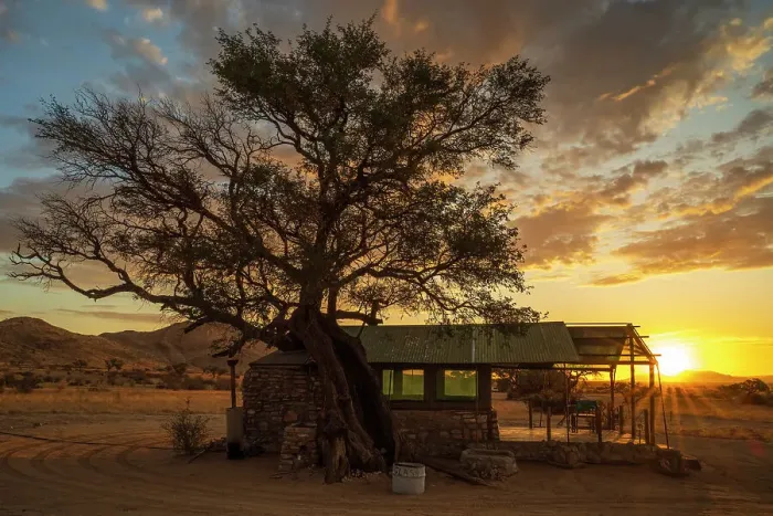 Framed Print : Africa, Namibia. Namib Naukluft area. A tent in Camp Gecko