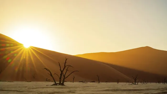 Framed Print : Africa, Namibia. Namib Naukluft National park. Sunrise in the Dead vlei