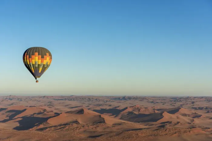 Framed Print : Africa, Namibia, Sossusvlei. Ballooning over the namib desert Framed Print : Africa, Namibia, Sossusvlei. Ballooning over the namib desert