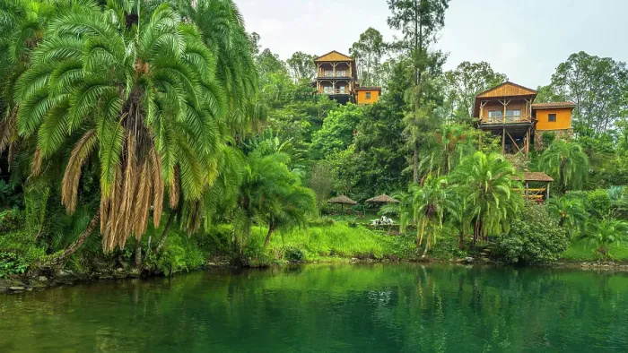 Framed Print : africa, Rwanda, Kivu Lake. The Cormoran Lodge in Kibuye Framed Print : africa, Rwanda, Kivu Lake. The Cormoran Lodge in Kibuye