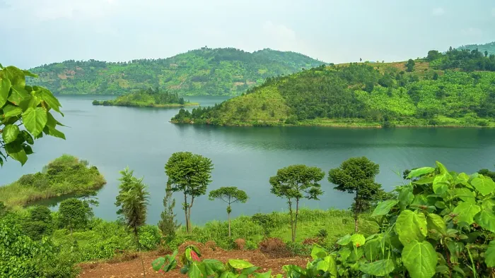 Framed Print : africa, Rwanda, Kivu Lake. View from the Congo Nile Trail toward the lake Framed Print : africa, Rwanda, Kivu Lake. View from the Congo Nile Trail toward the lake