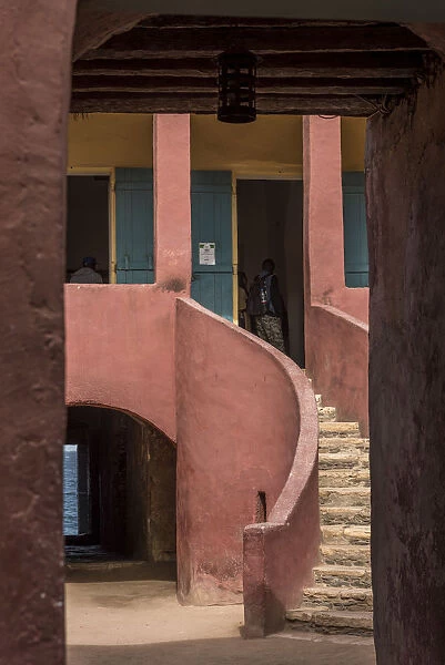 Africa, Senegal, Dakar. Detail of the house of slaves on the island Goree