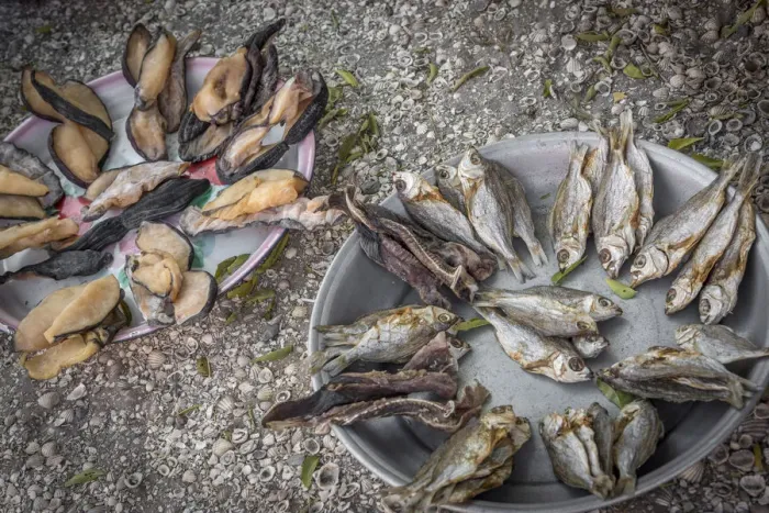 Framed Print : Africa, Senegal, Joal Fadiouth. Dried fish and seafood Framed Print : Africa, Senegal, Joal Fadiouth. Dried fish and seafood