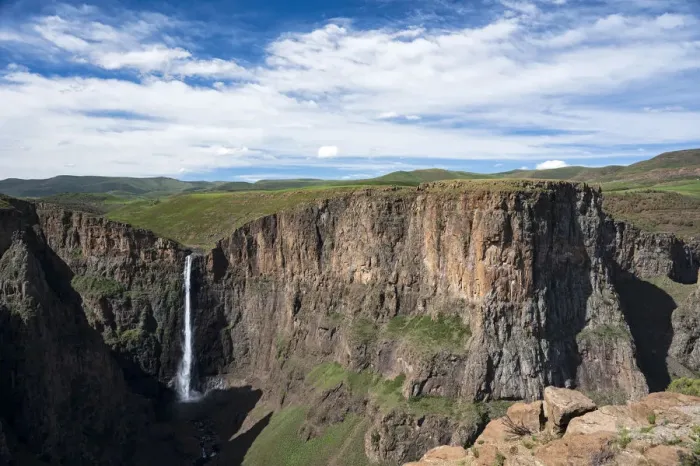 Framed Print : Africa, Southern Africa, Lesotho, Maletsunyane Falls