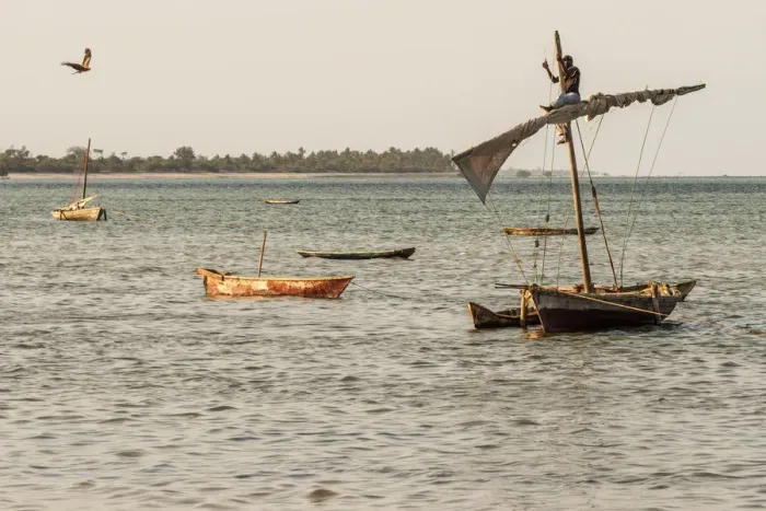 Framed Print : Africa, Tanzania, Lindi Region. Kilwa Masoko, fishermen returning in the afternoon Framed Print : Africa, Tanzania, Lindi Region. Kilwa Masoko, fishermen returning in the afternoon
