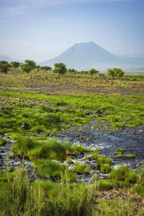 Framed Print : africa, Tanzania, Natron Lake area. The landscape with the impressive volcano Ol Doinyo Framed Print : africa, Tanzania, Natron Lake area. The landscape with the impressive volcano Ol Doinyo