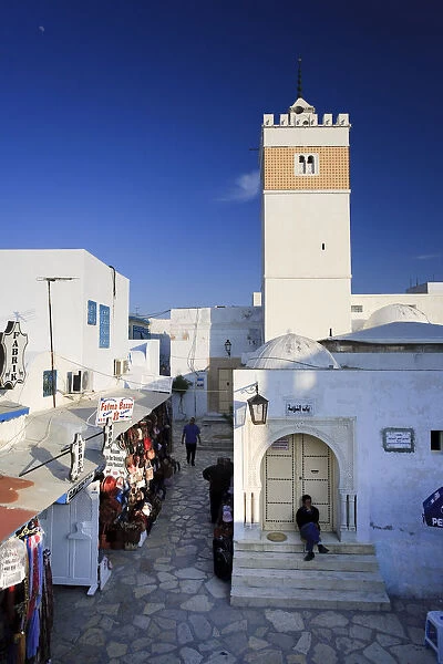 Africa, Tunisia, Hammamet, the Medina, Central Mosque and view from the Kasbah