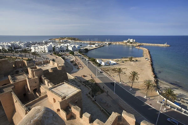 Africa, Tunisia, Monastir, view from ramparts of Ribat Fort