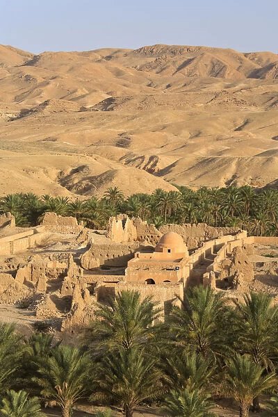 Africa, Tunisia, Tamerza, abandoned old village