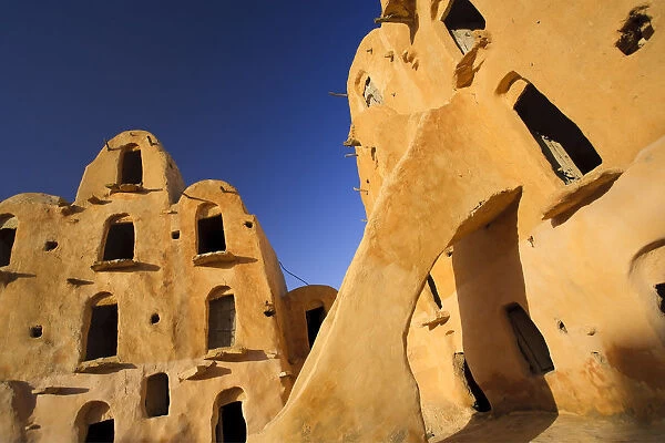 Africa, Tunisia, Tataouine, Ksar Ouled Soltane (fortified granary consisting of ghorfas