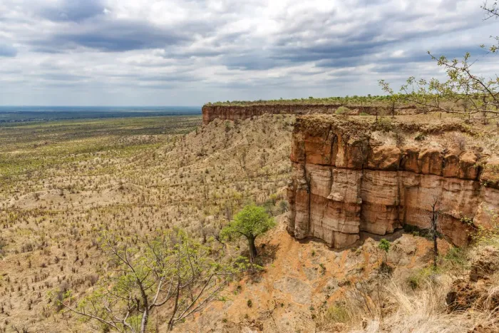 Framed Print : Africa, Zimbabwe, Gonarezhou National Park. View of the red sandstone Chilojo cliffs Framed Print : Africa, Zimbabwe, Gonarezhou National Park. View of the red sandstone Chilojo cliffs