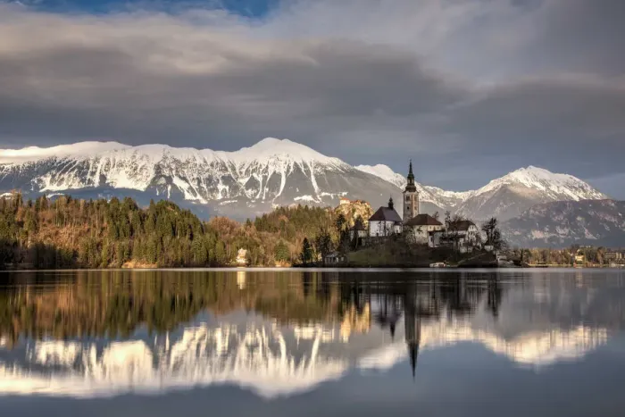 Framed Print : Afternoon sunlight over Church of the Assumption of Mary, Lake Bled, Upper Carniola Framed Print : Afternoon sunlight over Church of the Assumption of Mary, Lake Bled, Upper Carniola