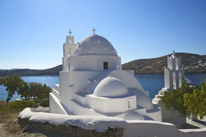 Framed Print : Agia Irini Church, Ios Island, Cyclades, Greece Framed Print : Agia Irini Church, Ios Island, Cyclades, Greece