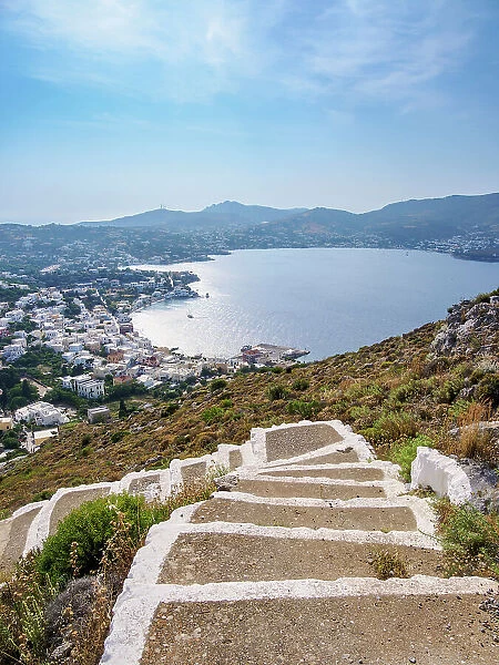 Agia Marina, elevated view, Leros Island, Dodecanese, Greece