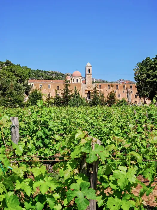 Framed Print : Agia Triada Monastery Vineyard, Akrotiri Peninsula, Chania Region, Crete, Greece Framed Print : Agia Triada Monastery Vineyard, Akrotiri Peninsula, Chania Region, Crete, Greece