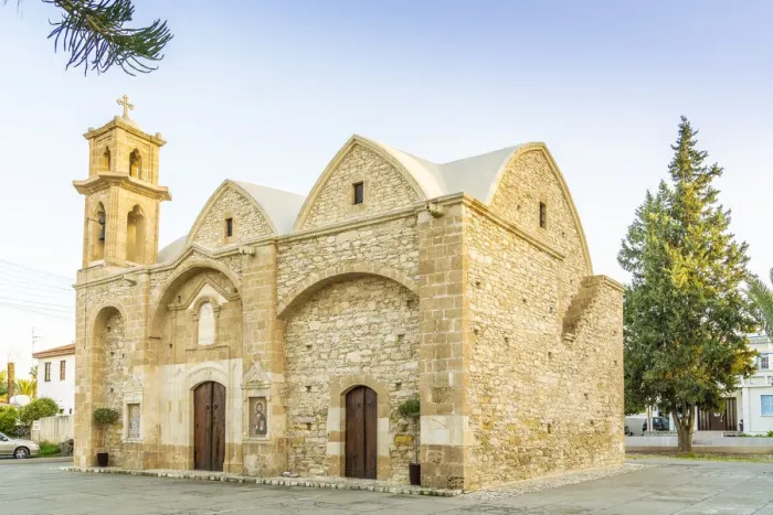 Framed Print : Agios Fokas or St Fokas Church, Athienou, Nicosia District, Cyprus