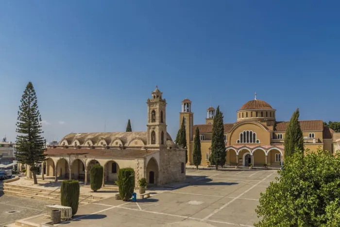 Framed Print : Agios Giorgios Old and New Churches, Paralimni, Cyprus Framed Print : Agios Giorgios Old and New Churches, Paralimni, Cyprus