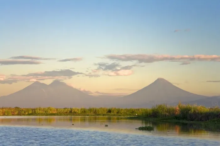 Framed Print : Agua and Pacaya Volcanoes, Monterrico-Hawaii Nature Reserve (Monterrico-Hawaii Biotopo) Framed Print : Agua and Pacaya Volcanoes, Monterrico-Hawaii Nature Reserve (Monterrico-Hawaii Biotopo)