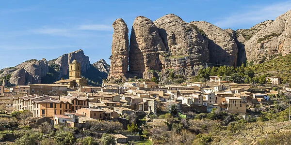 Aguero village, province of Huesca, Aragon, Spain