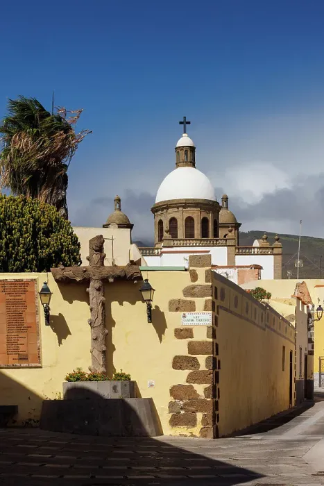 Framed Print : Aguimes town and Iglesia de San Sebastian church, Gran Canaria, Canary Islands, Spain Framed Print : Aguimes town and Iglesia de San Sebastian church, Gran Canaria, Canary Islands, Spain