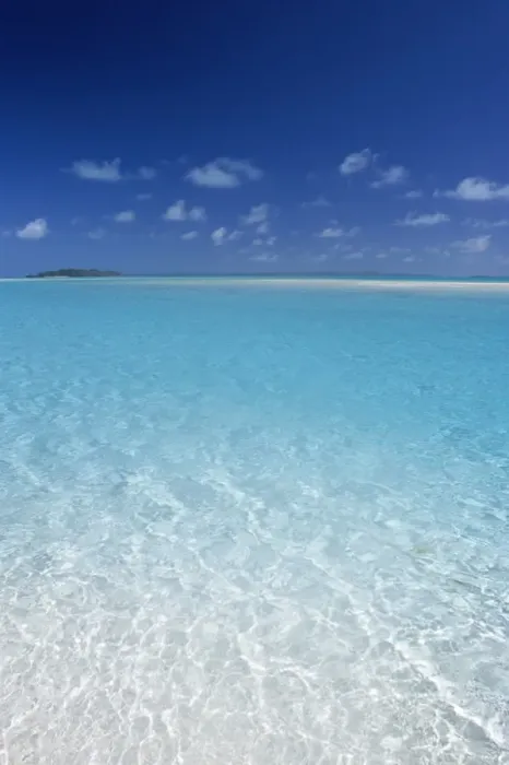 Framed Print : Aitutaki Lagoon, Aitutaki, Polynesia  /  South Pacific, Cook Islands