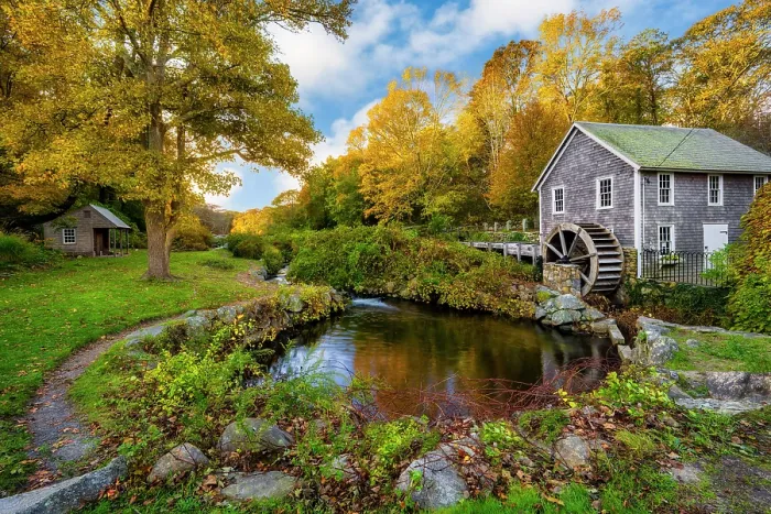 Framed Print : Aiutumn at Stony Brook Grist Mill on Cape Cod, Brewster, Massachusetts, USA Framed Print : Aiutumn at Stony Brook Grist Mill on Cape Cod, Brewster, Massachusetts, USA