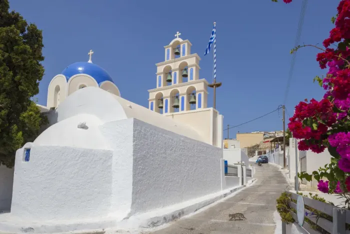 Framed Print : Akrotiri, Santorini (Thira), Cyclades Islands, Greece
