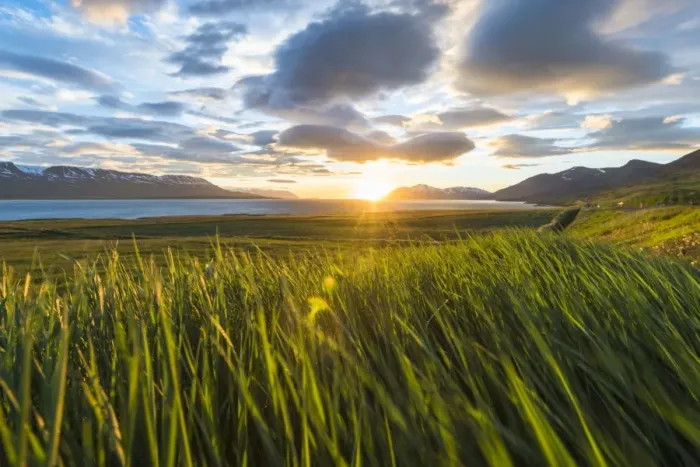 Framed Print : Akureyri, Northern Iceland. Midnight sun Framed Print : Akureyri, Northern Iceland. Midnight sun