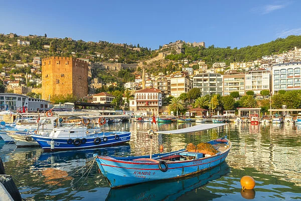 Alanya Harbour and The Red Tower, Alanya, Turkey