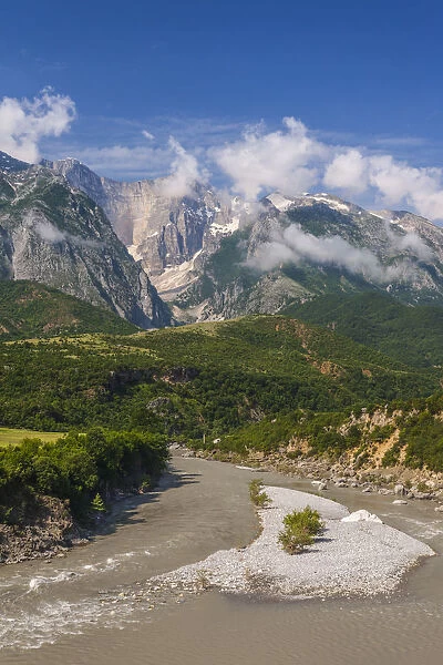Albania, Carshove-area, Malesi e Nemeckes mountains and Vjosa River