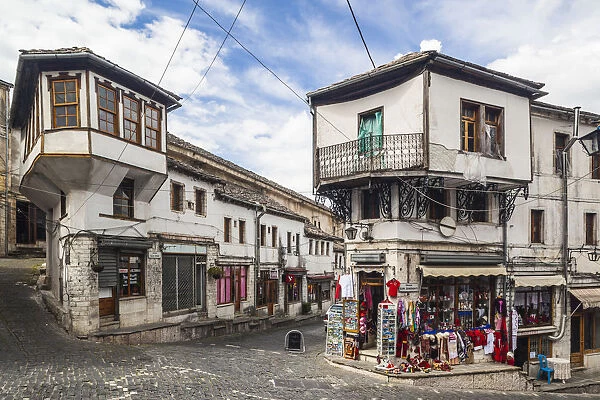Albania, Gjirokastra, Ottoman-era town buildings