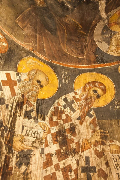 Albania, Korca-area, Mborja, 14th century frescoes of the Holy Resurrection church
