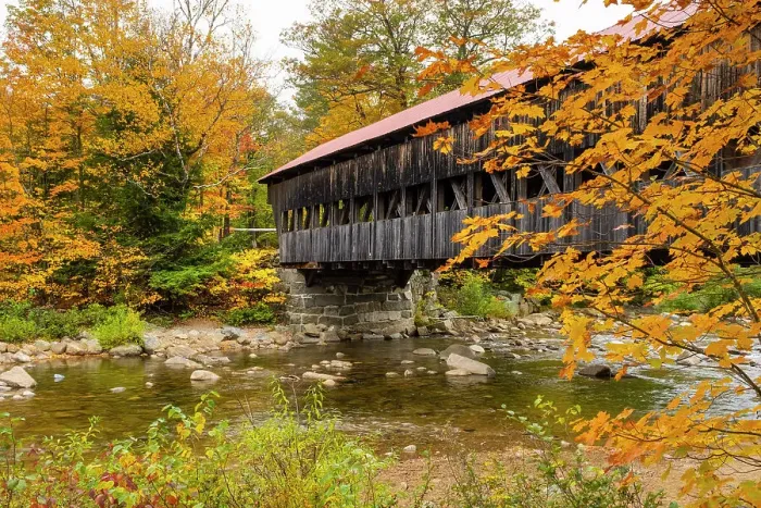 Framed Print : Albany Covered Bridge, Kancamagus Highway, New Hampshire, USA Framed Print : Albany Covered Bridge, Kancamagus Highway, New Hampshire, USA