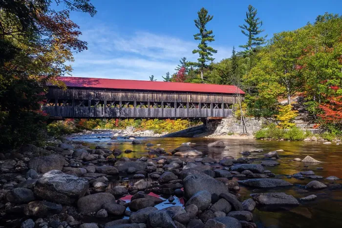 Framed Print : Albany covered bridge, Kancamagus Highway, near Conway, New Hampshire, USA Framed Print : Albany covered bridge, Kancamagus Highway, near Conway, New Hampshire, USA