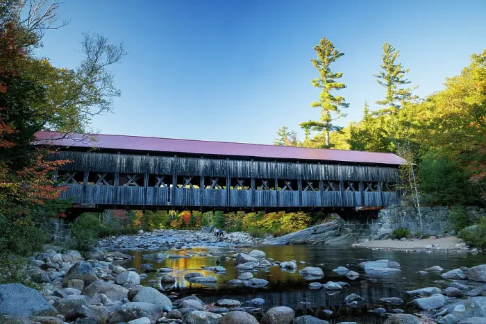 Framed Print : Albany covered bridge, Kancamagus Highway, New Hampshire, USA Framed Print : Albany covered bridge, Kancamagus Highway, New Hampshire, USA