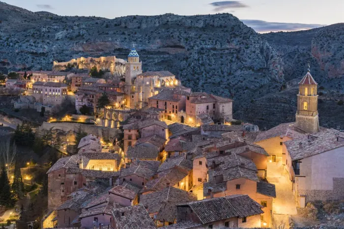Framed Print : Albarracin town at dusk. Albarracin, Teruel, Aragon, Spain Framed Print : Albarracin town at dusk. Albarracin, Teruel, Aragon, Spain