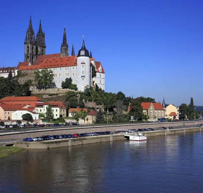 Framed Print : Albrechtsburg and Cathedral, Meissen, Elbe river, Saxony, Germany Framed Print : Albrechtsburg and Cathedral, Meissen, Elbe river, Saxony, Germany