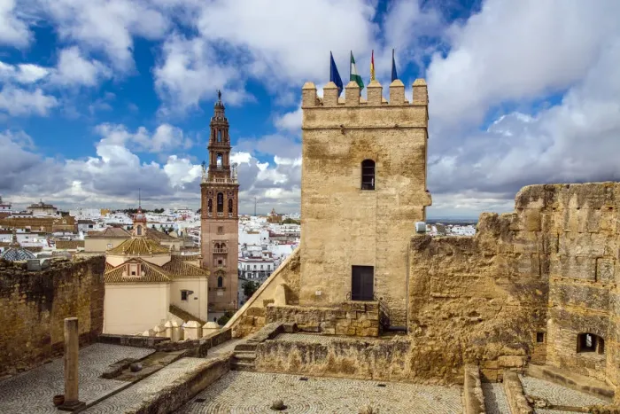 Framed Print : Alcazar puerta de Sevilla (Seville Gate) with San Pedro church in the background, Carmona Framed Print : Alcazar puerta de Sevilla (Seville Gate) with San Pedro church in the background, Carmona