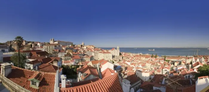 Framed Print : Alfama District and Rio Tejo Framed Print : Alfama District and Rio Tejo