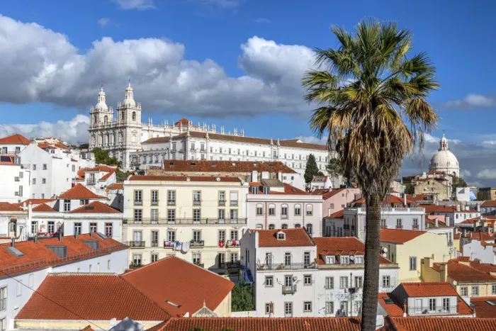 Framed Print : Alfama district skyline, Lisbon, Portugal