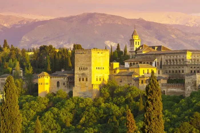 Framed Print : The Alhambra Palace at sunset, Granada, Granada Province, Andalucia, Spain Framed Print : The Alhambra Palace at sunset, Granada, Granada Province, Andalucia, Spain