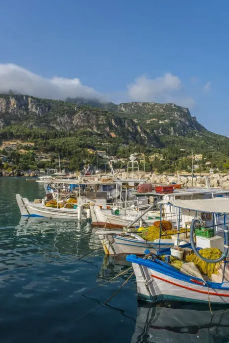 Framed Print : Alipa port, Palaiokastritsa, Corfu, Ionian Islands, Greece