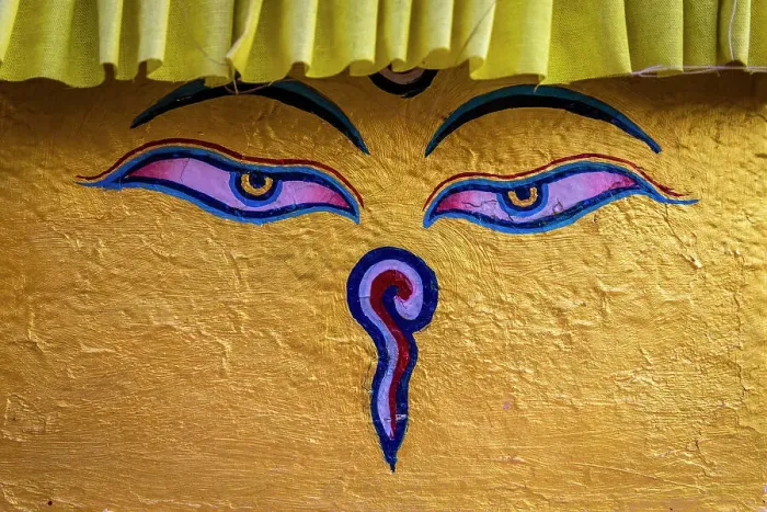 Framed Print : The all seeing eyes of Buddha on stupa at Namo Buddha, Kathmandu Valley, Nepal Framed Print : The all seeing eyes of Buddha on stupa at Namo Buddha, Kathmandu Valley, Nepal
