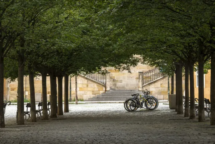 Framed Print : Alley with bikes at Kampa island, Prague, Bohemia, Czech Republic Framed Print : Alley with bikes at Kampa island, Prague, Bohemia, Czech Republic
