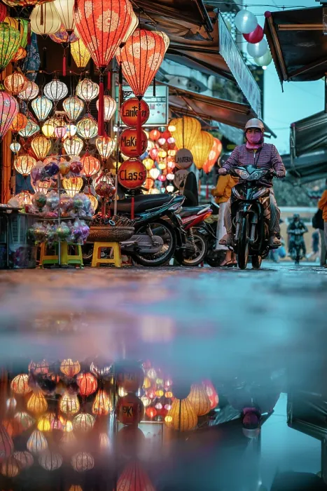 Framed Print : Alley at dusk, Hoi An, Quang Nam Province, Vietnam Framed Print : Alley at dusk, Hoi An, Quang Nam Province, Vietnam