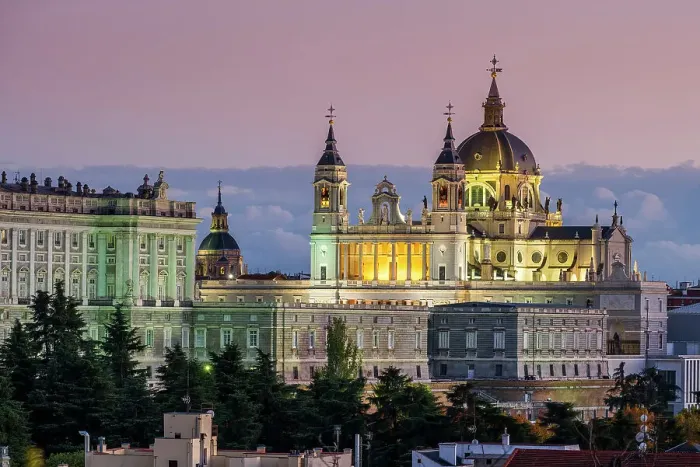 Framed Print : Almudena Cathedral and Royal Palace, Madrid, Spain